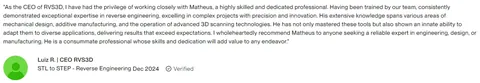 Avaliação original em inglês na Upwork: Luiz R.